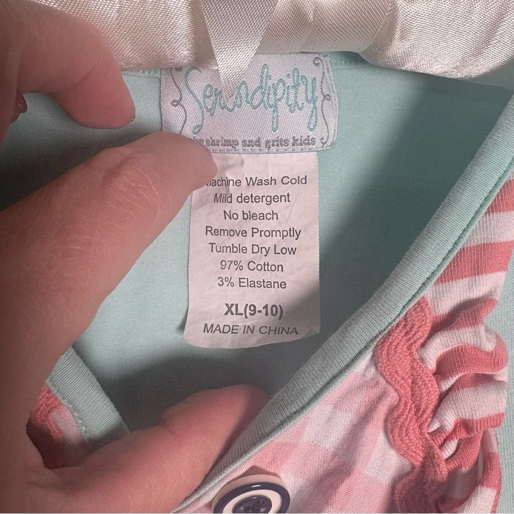 Serendipity Girls Nautical Empire Waist Dress XL (9–10) Anchors Sailboats